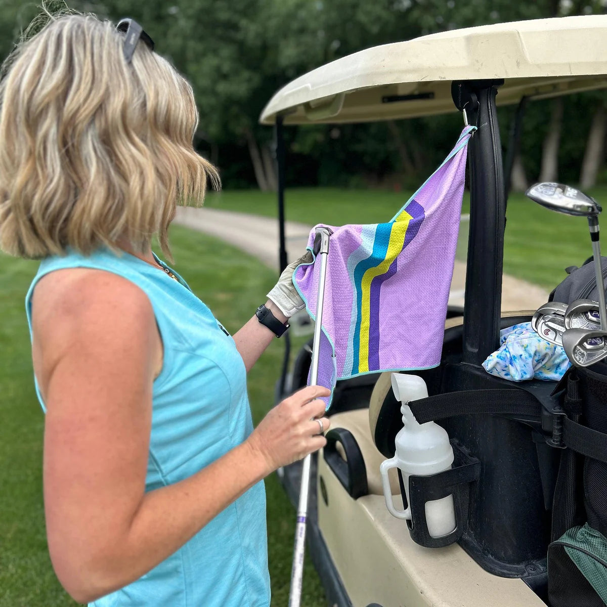 New Birdie Girl Lilac Dreams Magnetic Golf Towel