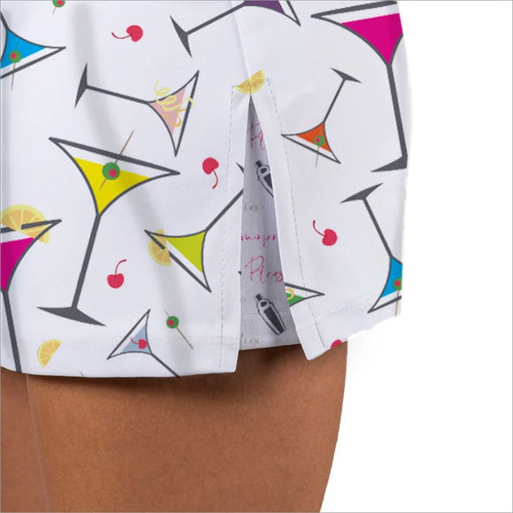 New Skort Obsession Shaken Not Stirred Print Skort