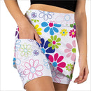 New Skort Obsession Night Daisies White Skort-2