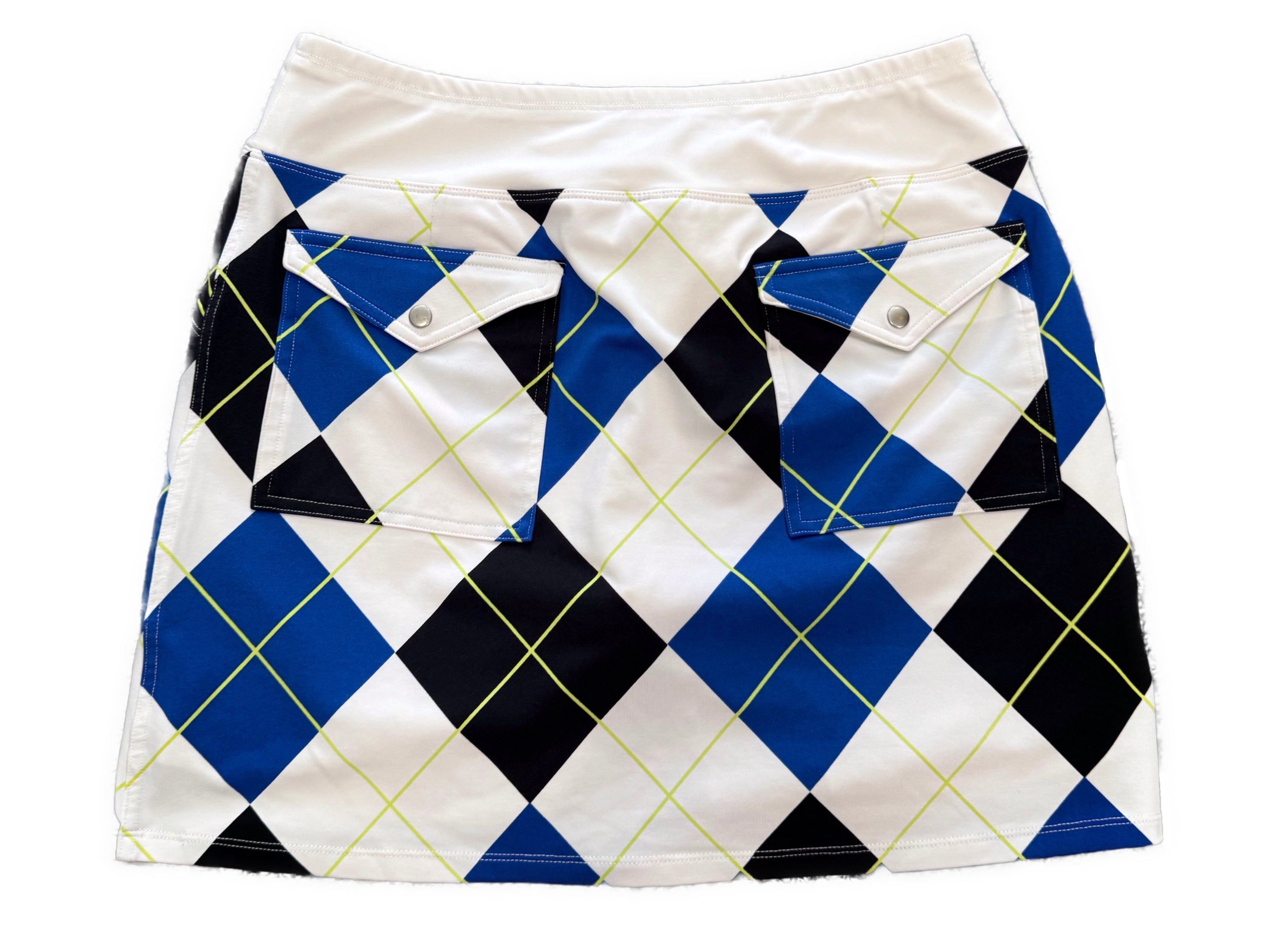 Jofit Blue & Black Plaid Women's Pull-on Golf Skort Size M - 0