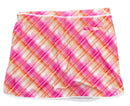 Pebble Beach Orange & Pink Plaid Print Women's Golf Skort Size XL-2