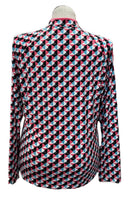 Tail White Label Blue, Pink & Black Geometric Patterned Women's Golf Pullover Size XL-2