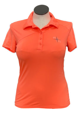 Under Armour heatgear Neon Orange Women's Polo w/ Logo Size M MSP $50