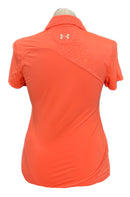 Under Armour heatgear Neon Orange Women's Polo w/ Logo Size M MSP $50-2