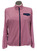 Lady Hagan Full Zip Athletic Jacket - Retro Geo Cherry Red Size XL-1