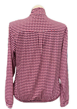 Lady Hagan Full Zip Athletic Jacket - Retro Geo Cherry Red Size XL - 0