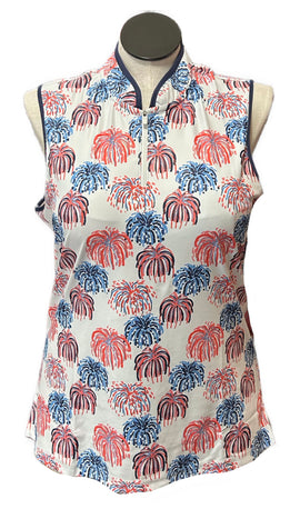 New Smith & Quinn Kennedy Sleeveless Golf Top - Fireworks - MSP$98
