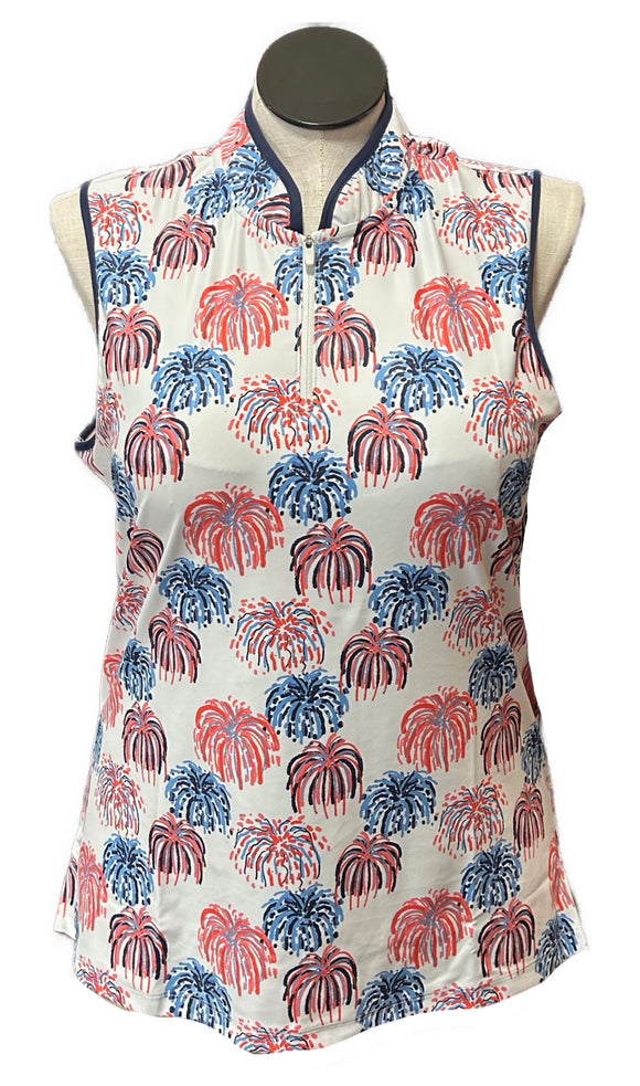 New Smith & Quinn Kennedy Sleeveless Golf Top - Fireworks - MSP$98