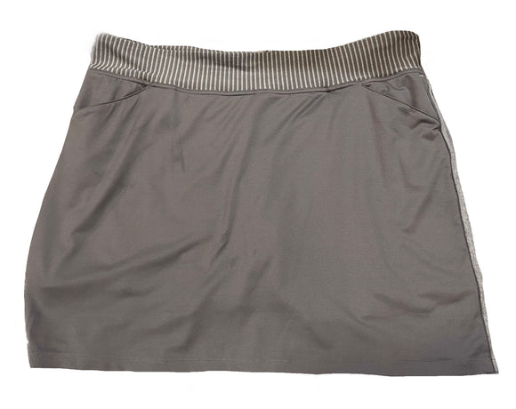 Adidas Gray Women's Pull-on Golf Skort w/Striped Accents Size L