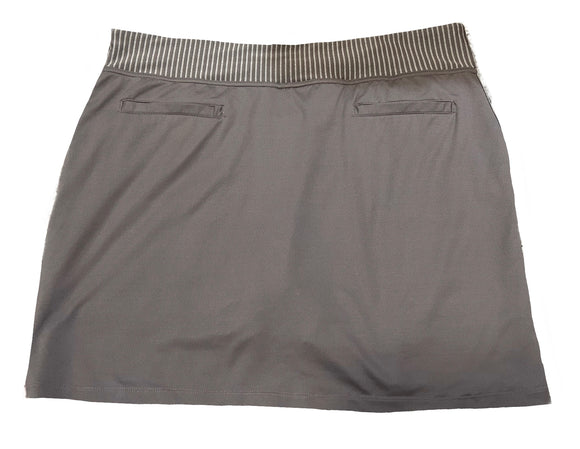 Adidas Gray Women's Pull-on Golf Skort w/Striped Accents Size L