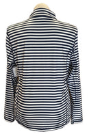 Izod Golf Navy & White Striped 1/4 Zip Long Sleeve Pullover Size XL-2