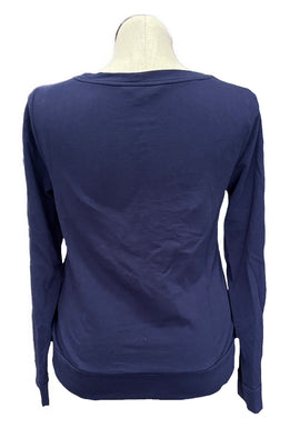 Lilly Pulitzer Navy Beaded 'Cheers' Sweatshirt Size L - 0