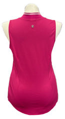 Jofit Dark Pink Sleeveless 1/4 Zip Funnel Top Size L-2