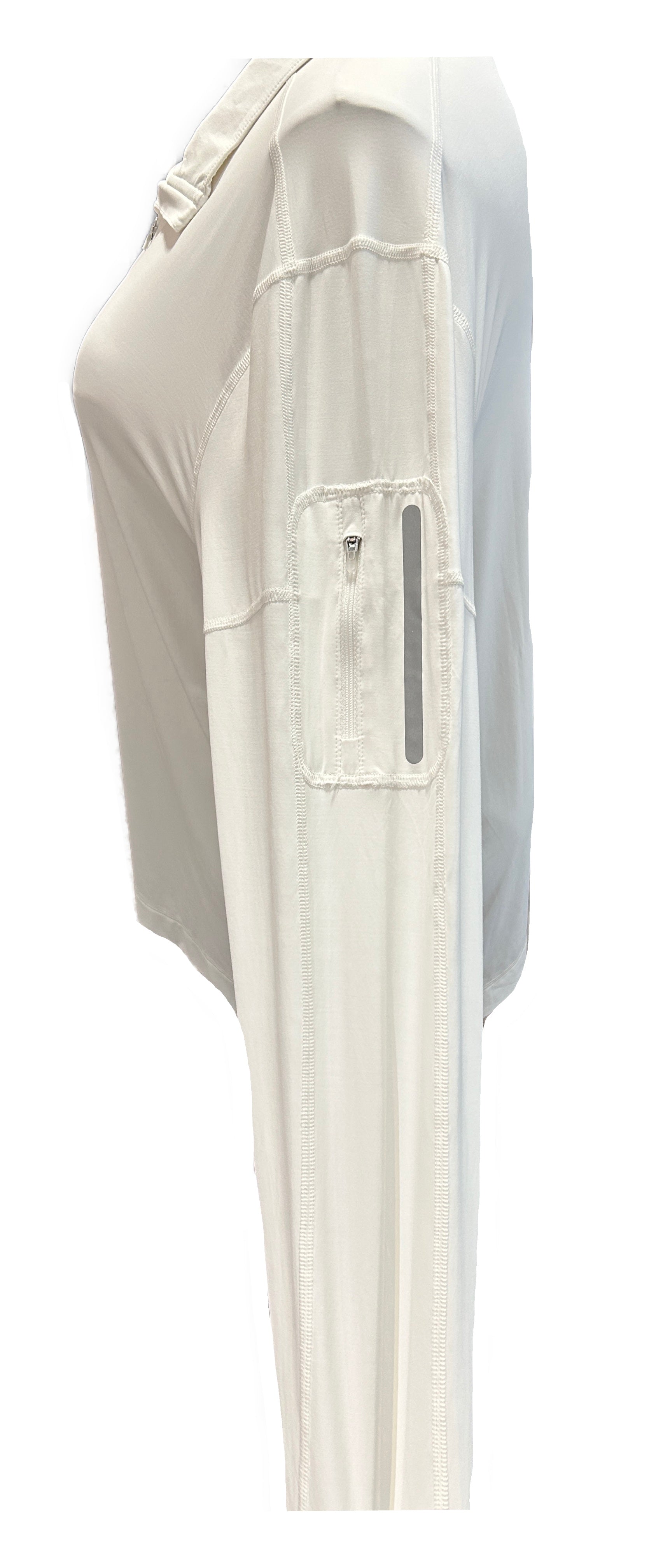 bloq-uv White Solid Mock Zip Pullover Size XXL MSP $90