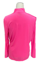 Jamie Sadock Bright Pink Sunsense Long Sleeve Golf Top Size M MSP$98-2