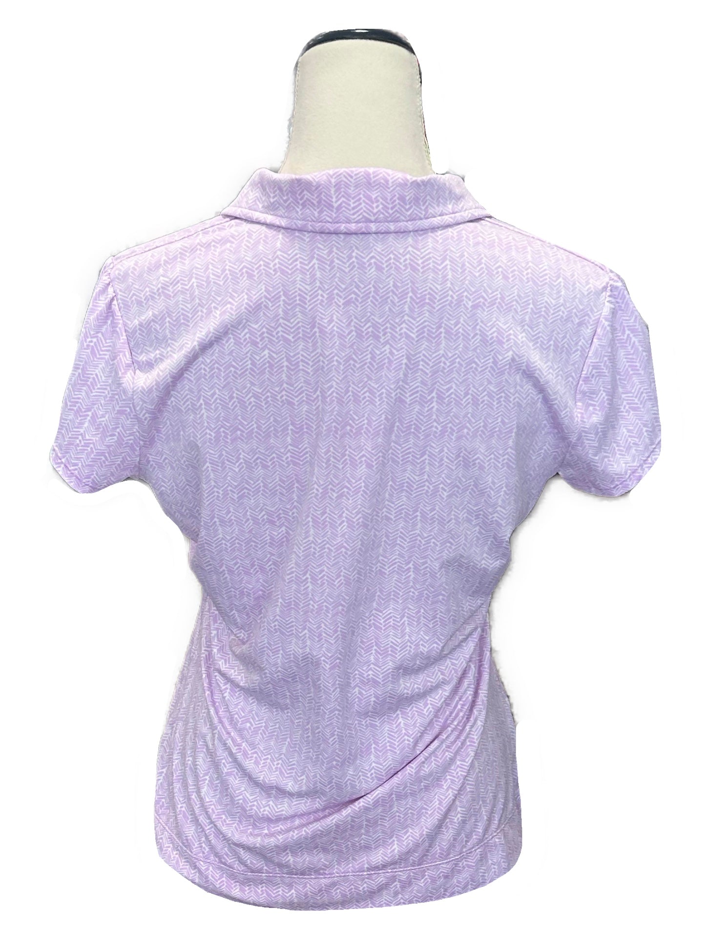 Athleta Lavender Knit Print 1/4 Zip WOmen's Golf Polo Size M MSP $70 - 0