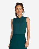 New Bad Birdie Women's Blade Sleeveless Golf Polo - Lush Green-1