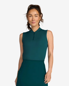 New Bad Birdie Women's Blade Sleeveless Golf Polo - Lush Green