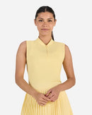 New Bad Birdie Women's Blade Sleeveless Golf Polo - Pale Banana-1