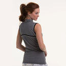 New EP NY Women's Sleeveless Slate Zip Golf Polo Size L MSP$80-2