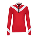 Lohla Sport Laurie Chevron Pullover Golf Top Red Size L MSP$110-1