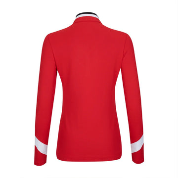 Lohla Sport Laurie Chevron Pullover Golf Top Red Size L MSP$110 - 0