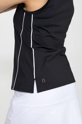New Kinona Keep it Covered Black Sleeveless Golf Polo Size M MSP$118 - 0