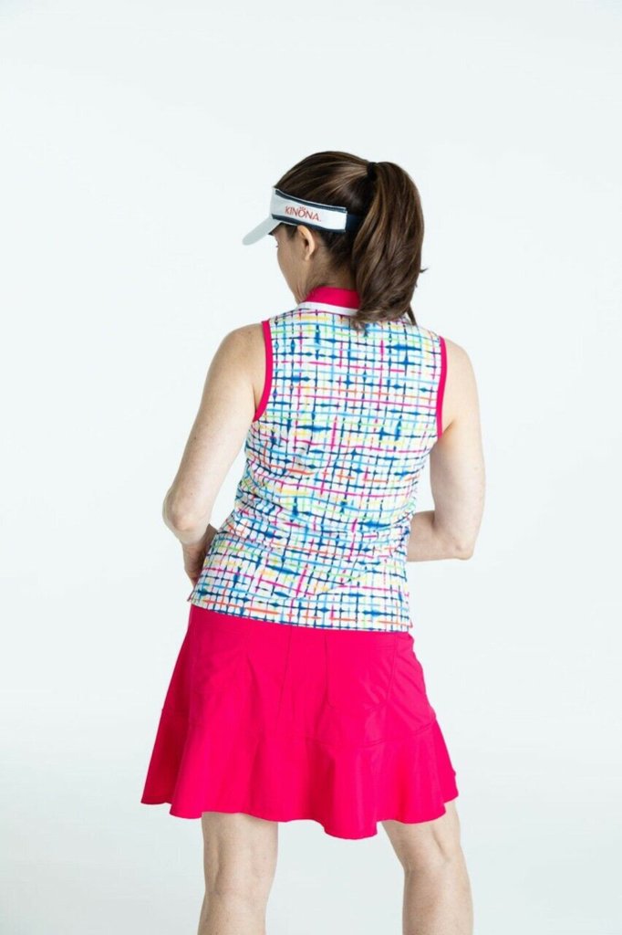New Kinona Shape Shifter Sleeveless Golf Top - Blurred Lines Size XS - 0