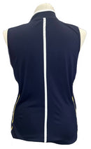 New PGA Tour Navy And Yellow Sleeveless Golf Polo Size XL MSP$55-2