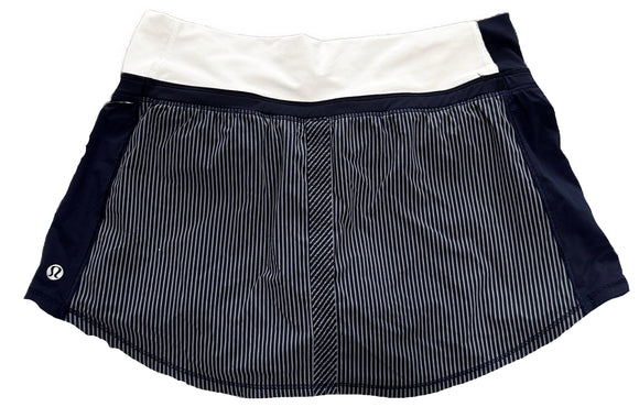Lululemon Navy Striped Women's Short Skort Size 4