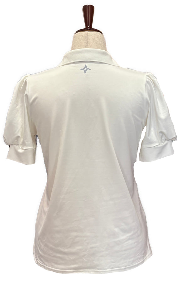 New Tuckernuck White Puff Sleeve Women's Golf Top Size M MSP$128