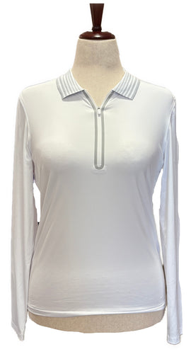 New G/Fore White Women's Golf Pullover Size M MSP$120