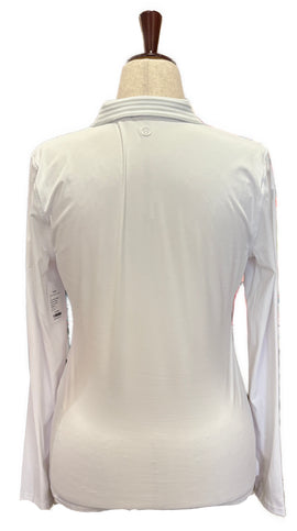 New G/Fore White Women's Golf Pullover Size M MSP$120 - 0