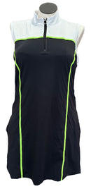 Kinona White & Black Women's Sleeveless Golf Dress w/Green Outlining Size XL-1
