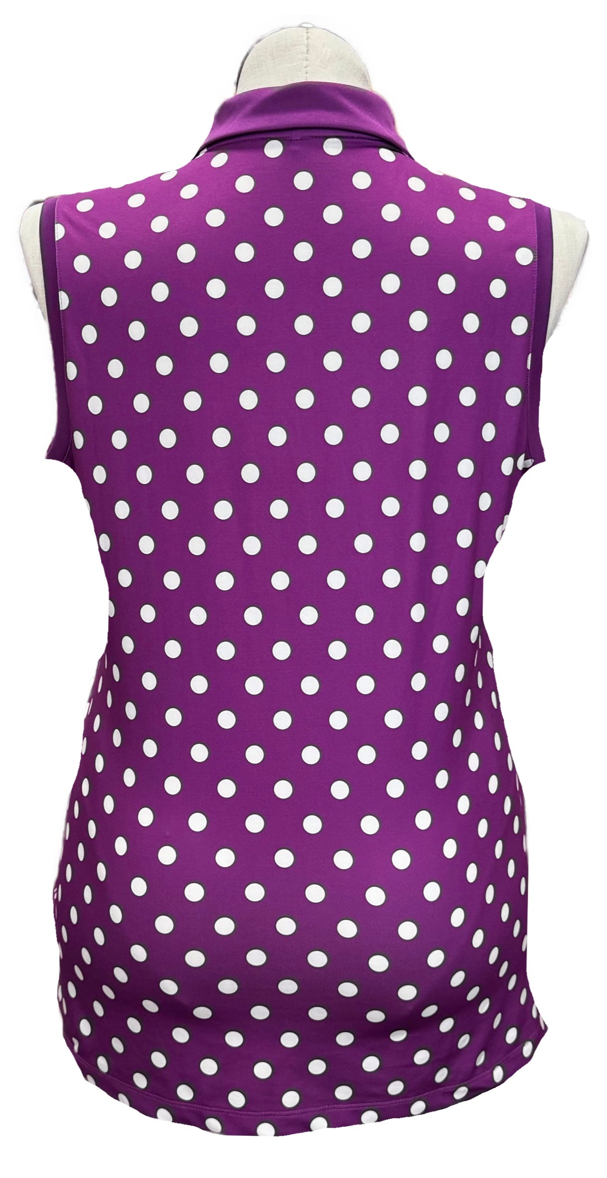 Nike Purple & White Dotted Women's Sleeveless Golf Top Size XL - 0