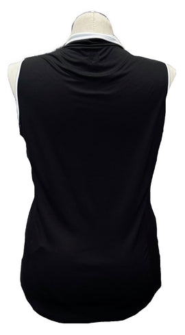 Footjoy Black Women's Sleeveless Golf Top w/White Outlining Size XL - 0