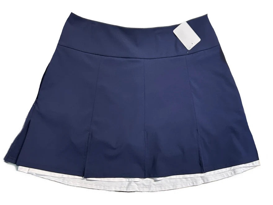 Kinona Navy & White Pleated Golf Skort Size M MSP$118