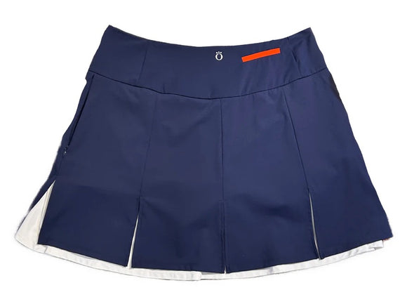 Kinona Navy & White Pleated Golf Skort Size M MSP$118
