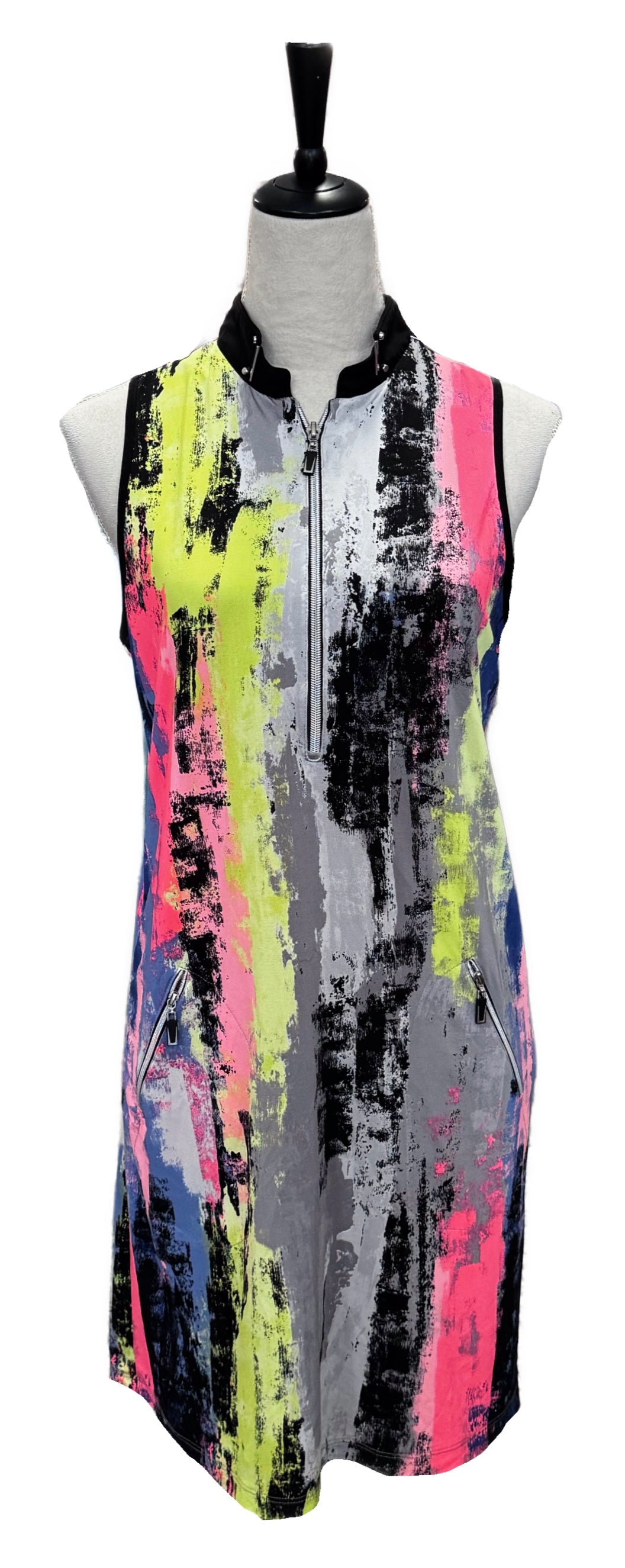 Jamie Sadock Gray, Yellow & Pink Women’s Golf Dress Size M