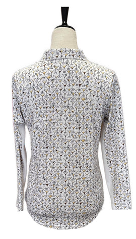 San Soleil Martini Print Women’s Golf Pullover Size M - 0