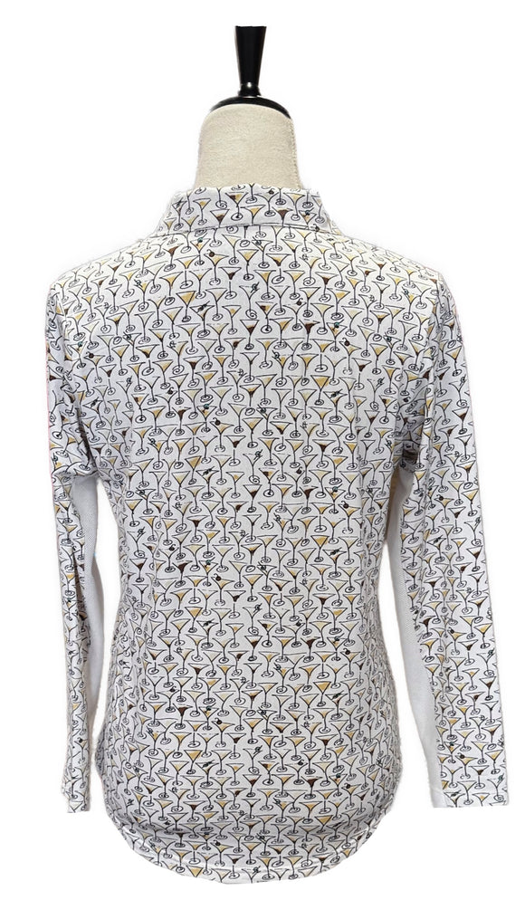 San Soleil Martini Print Women’s Golf Pullover Size M