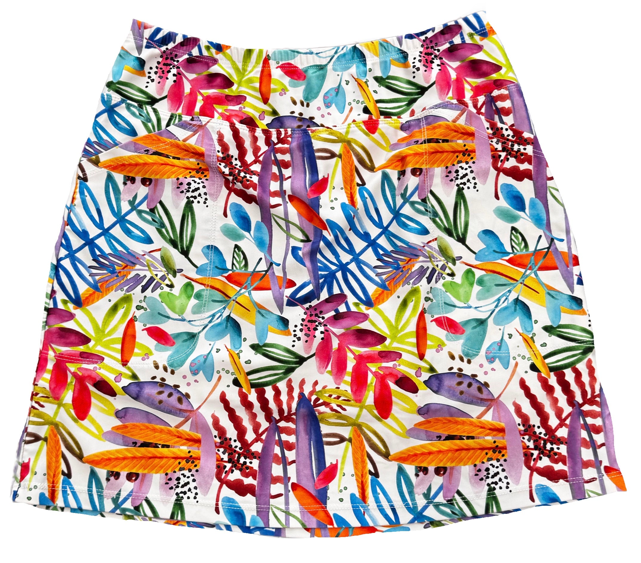 B-Skinz Rainbow Watercolor Floral Patterned Women’s Golf Skort Size M MSP$79