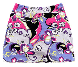 Melly M Purple & Pink Paisley Print Women’s Golf Skort Size M MSP$155