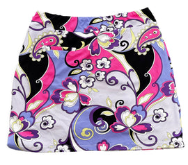 Melly M Purple & Pink Paisley Print Women’s Golf Skort Size M MSP$155 - 0