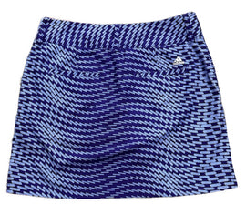 Adidas Purple & Periwinkle Geo-Warped Skort Size 4 - 0