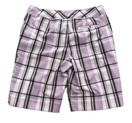 Izod Purple & White Plaid Shorts Size 10 MSP $65 - 0