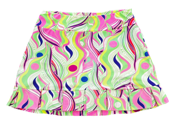 Tzu Tzu Samba Golf Skort Neon Green Print Size XS MSP$150