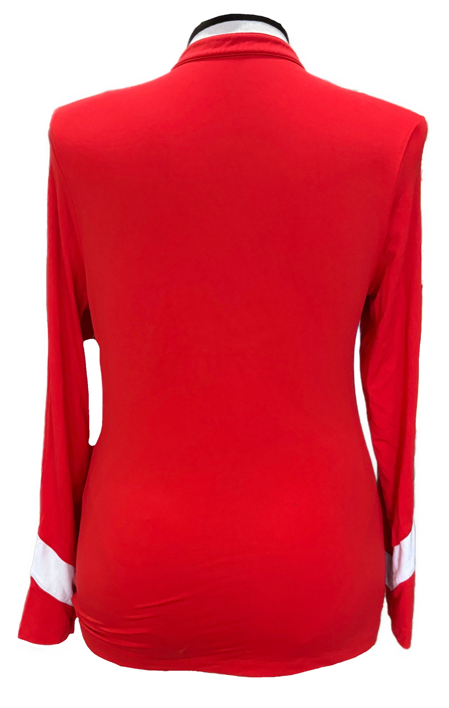 Lohla Sport Laurie Chevron Pullover Golf Top - Red Size L MSP$110