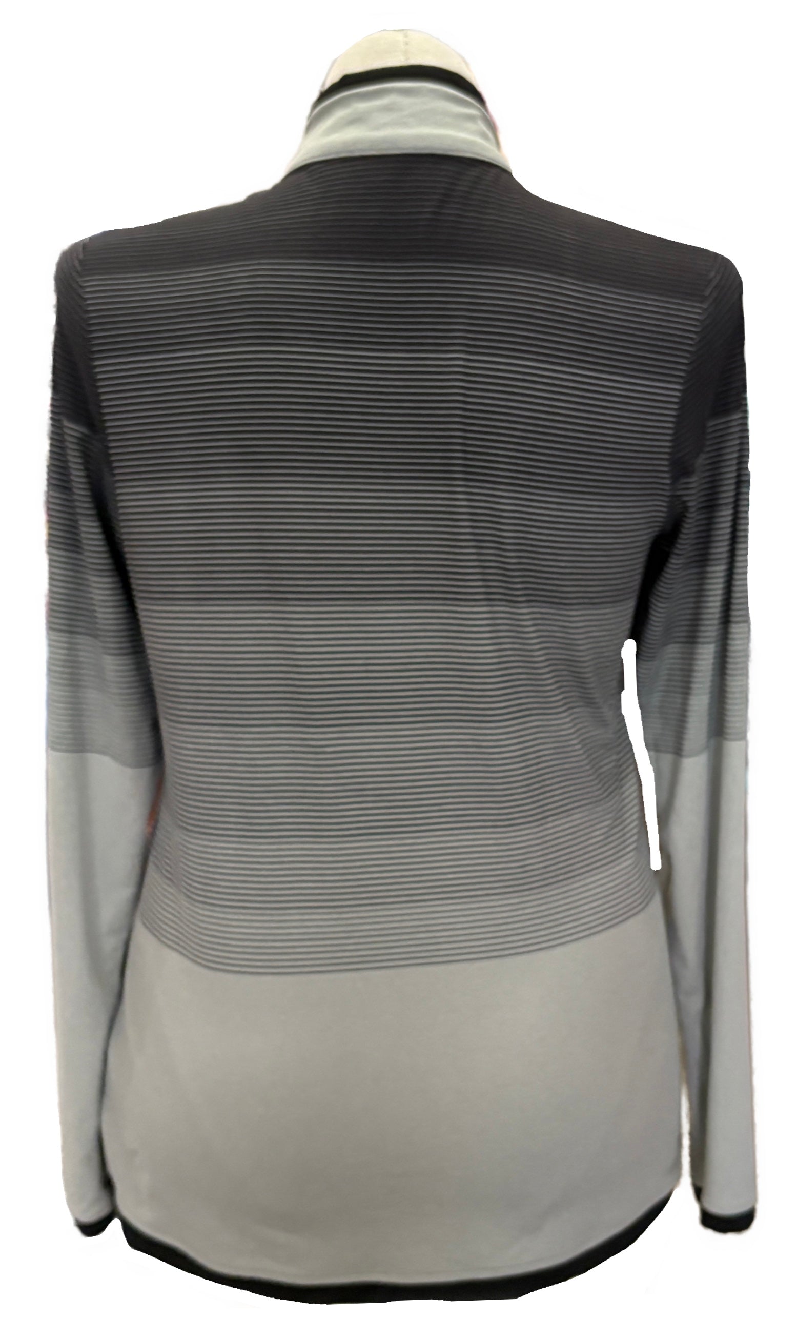 Antigua Women's Black & Gray Striped Golf Pullover W/ Badger Logo Size L - 0