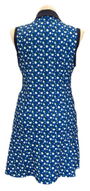 Lillie Green Blue, Green, Black & White Dotted Women's Sleeveless Golf Dress Size L-2